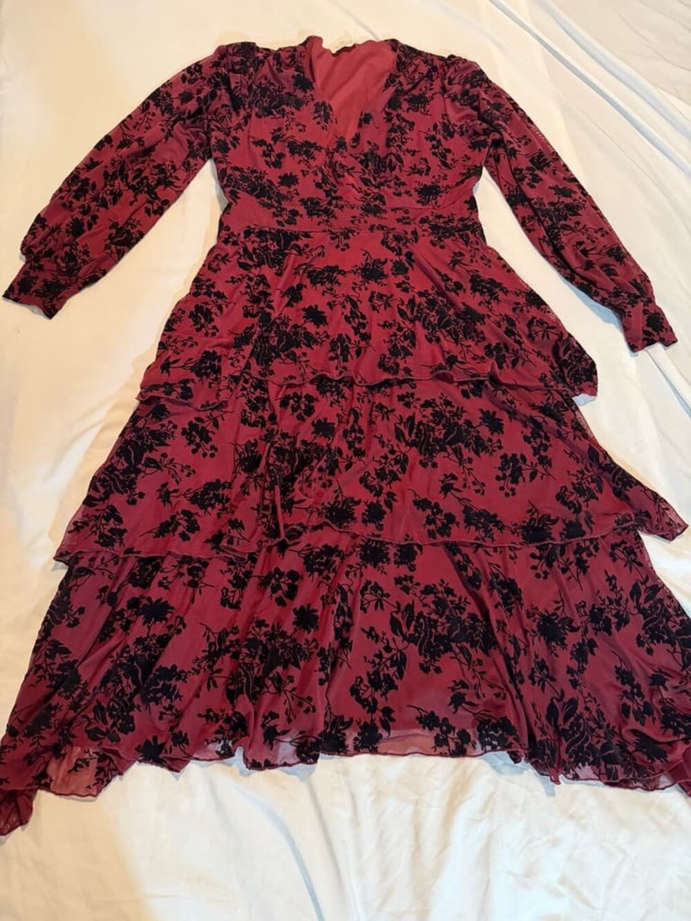 Large Burgundy Floral